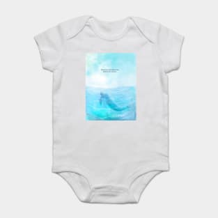 Embrace the mystery, spirt animals, whale Baby Bodysuit